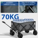 Sulankstomas universalus vežimėlis su reguliuojama rankena, 70 kg talpos