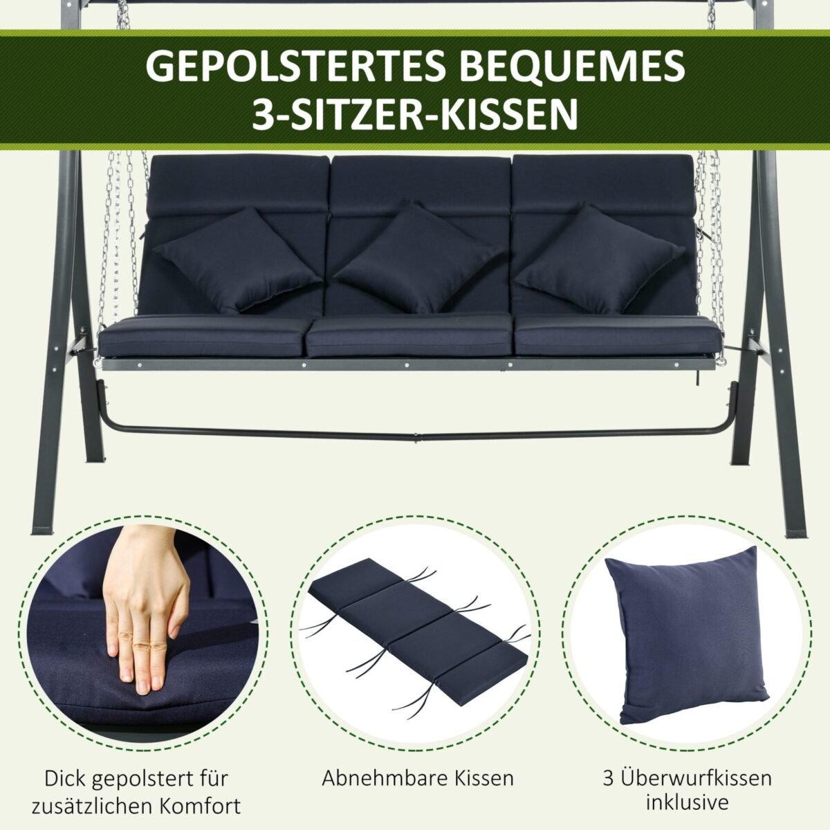 sodo sūpynės su reguliuojamu stogeliu