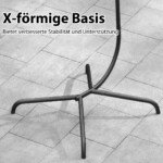 H formos pakabinamas krėslas su stovu ir pagalvėmis (Pilka)