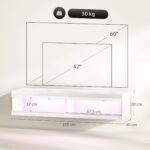 Aukšto blizgesio sieninė TV spintelė su RGB LED apšvietimu
