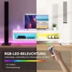 Aukšto blizgesio sieninė TV spintelė su RGB LED apšvietimu