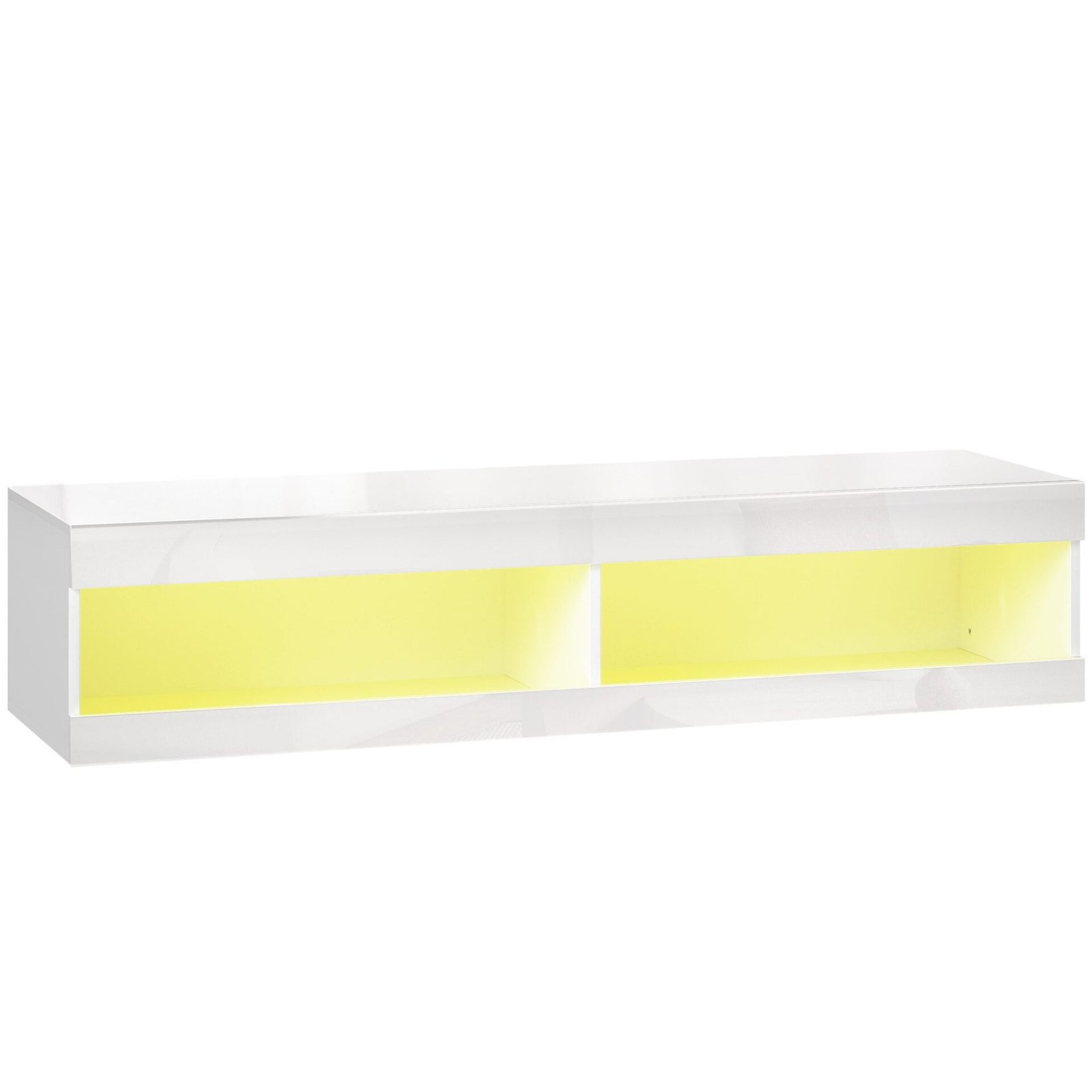 Pakabinama TV spintelė su LED apšvietimu Aukšto blizgesio sieninė TV spintelė su RGB LED apšvietimu