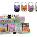 Pakabinamų spynų su kate stendas, 40 vnt.