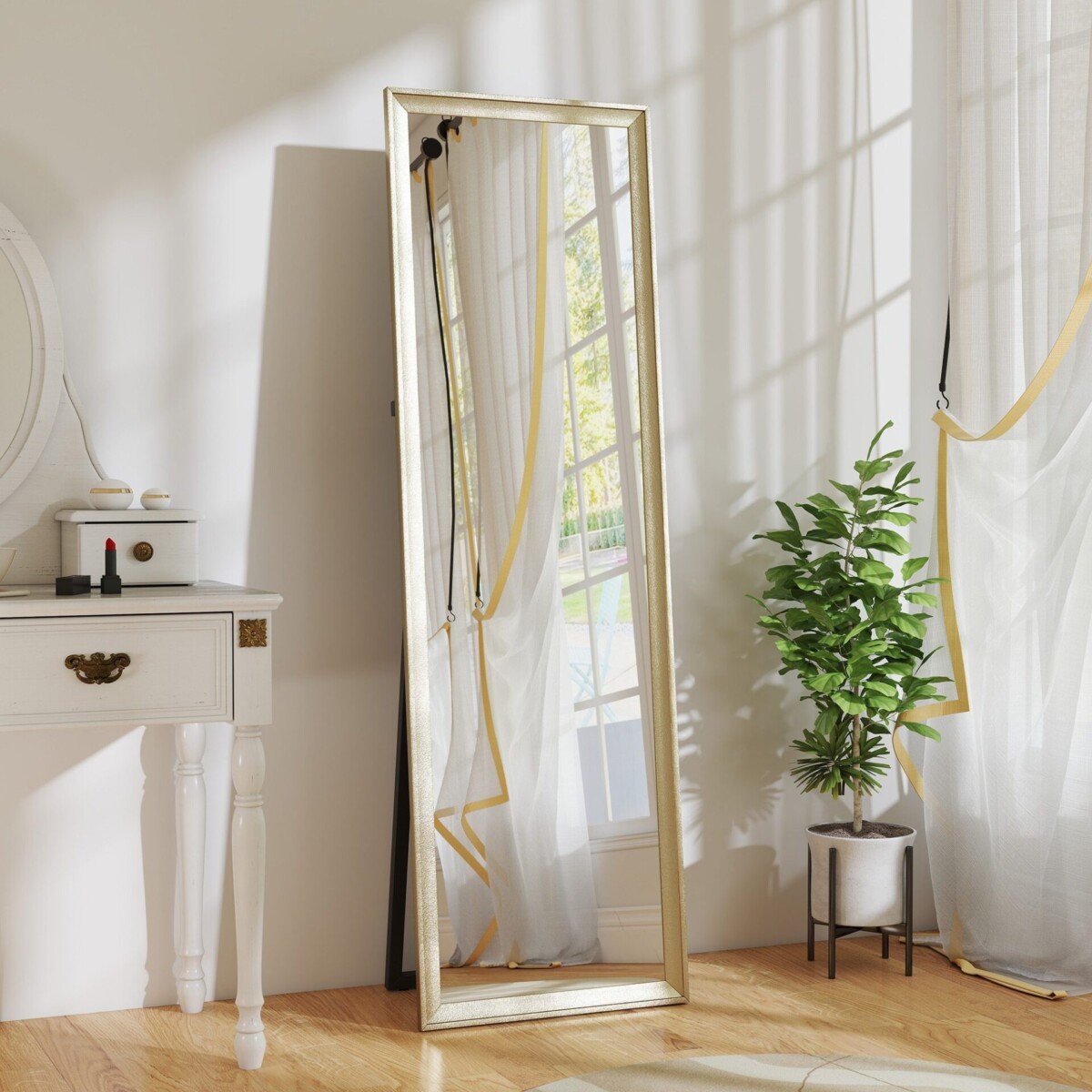 Veidrodis visam ūgiui, universalių pastatymo galimybių 160 x 50 cm