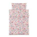 Patalynė lėlėms su raukiniais ir pievos gėlių raštu