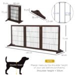 PawHut-Absperrgitter-fur-Hunde-Schutzgitter-Hundegitter-mit-Stutzfusen-Treppengitter-Hundeabsperrgitter-Turschutzgitter-fur-Kamin-Ofen-Kiefernholz-Braun-185-x-36-x-71-cm-3