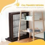 PawHut-Absperrgitter-fur-Hunde-Schutzgitter-Hundegitter-mit-Stutzfusen-Treppengitter-Hundeabsperrgitter-Turschutzgitter-fur-Kamin-Ofen-Kiefernholz-Braun-185-x-36-x-71-cm-5