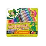 Pieštukai 24 spalvų, įskaitant metalines ir neonines