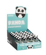 Pieštukų drožtukų stendas su panda (24 vnt.)