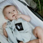 Pilka antklodė kūdikiams iš 100% medvilnės