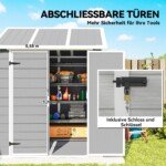 Polipropileninis sodo namelis su langu ir rakinamomis durimis