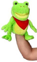 Pliušinė pirštininė lėlė Varlė