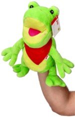 Pliušinė pirštininė lėlė Varlė