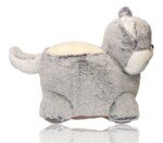 Pliušinis haskio šuniuko pufas