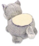 Pliušinis haskio šuniuko pufas