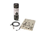 Prijuostė su natų motyvu