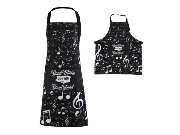 Prijuostė su natų motyvu