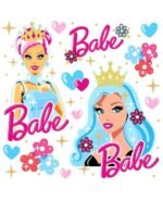 Princesės Babe termoaplikacijų lapas