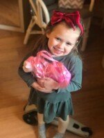 Princesės žirgas krepšelyje