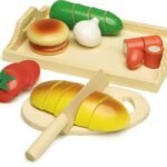 Pusryčių pjaustymo rinkinys su padėklu