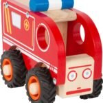 Raudonas medinis ambulansas