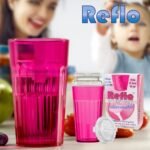 Reflo nedūžtantis rožinis treniruočių puodelis vaikams