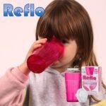 Reflo nedūžtantis rožinis treniruočių puodelis vaikams
