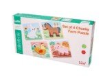 Rinkinys 4 medinių dėlionių Ferma