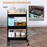 Daugiafunkcis vežimėlis su trimis krepšiais ir stalviršiu