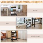 Daugiafunkcis vežimėlis su trimis krepšiais ir stalviršiu