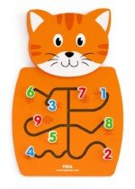 Sieninė sensorinė lavinamoji lenta „Kačiukas“