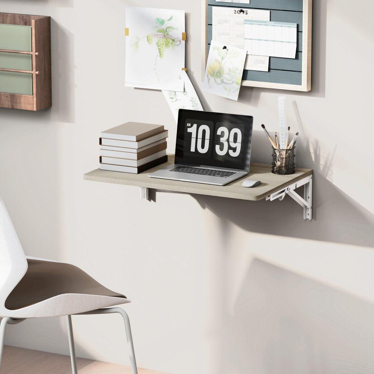 Sieninis atlenkiamas vietą taupantis stalas 60x40 cm