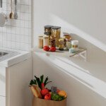 Sieninis atlenkiamas vietą taupantis stalas 60x40 cm