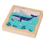 Sluoksniuota dėlionė Arkties gyvūnai