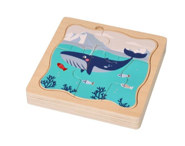 Sluoksniuota dėlionė Arkties gyvūnai