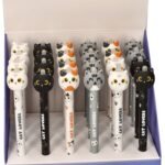 Stendas su 24 vnt. trinamaisiais rašikliais „3D Kačiukai“ (0.5mm)