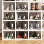 18 vnt. sudėliojamų batų dėžių komplektas su magnetinėmis durelėmis