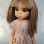 Suknelė 32 cm lėlėms, prislopinta rožinė