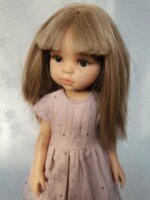 Suknelė 32 cm lėlėms, prislopinta rožinė