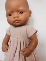 Suknelė lėlei 32 cm, švelniai rožinė