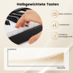 Sulankstomas 61 klavišo skaitmeninis pianinas su mokymo režimais (Juoda)