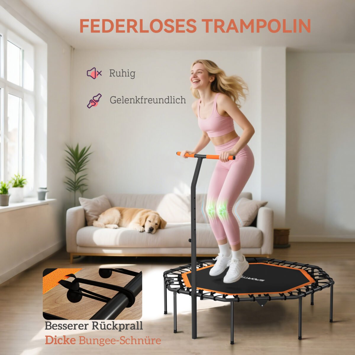 Sulankstomas fitneso batutas su reguliuojama rankena