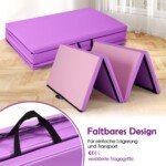 Sulankstomas gimnastikos čiužinys 240 x 116 x 5 cm (Violetinė ir Rožinė)