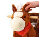 Supamasis arkliukas su sėdyne ir ratukais