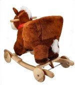 Supamasis arkliukas su sėdyne ir ratukais