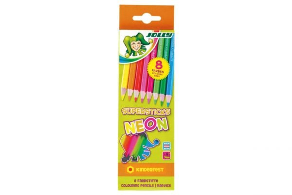 Supersticks neoniniai pieštukai, 8 spalvų