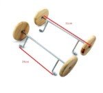 Šviesios medienos sūpuoklių bėgeliai