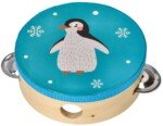 Tamburinas su pingvinu