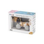 Tampomas šuniukas pilkai-baltas