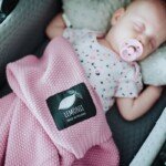 Tamsiai rožinis medvilninis vaikiškas pledas